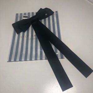 Lele Sadoughi Jane Hair Bow Barrette Clip Black New Preppy Trad Modest